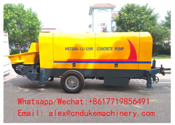 China hot sale diesel engine driven HBTS80R big aggregate concrete pump