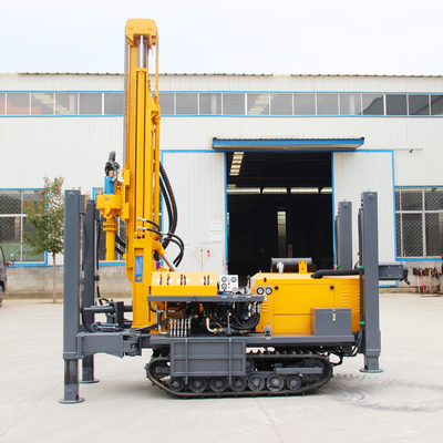 180M depth rubber belt crawler underground water well drilling rig machine