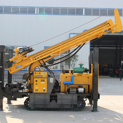 350m depth crawler portable hydraulic underground deep water well drilling machine